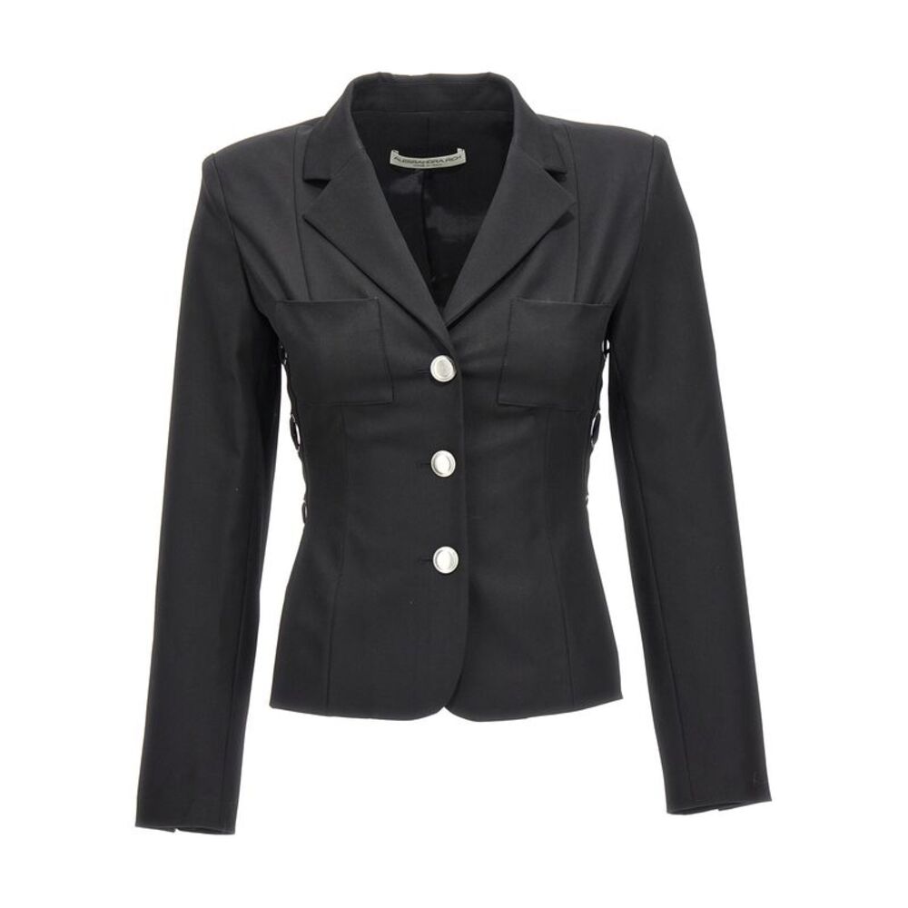 Alessandra Rich Women's Single Breast Lace-Up Blazer Jacket